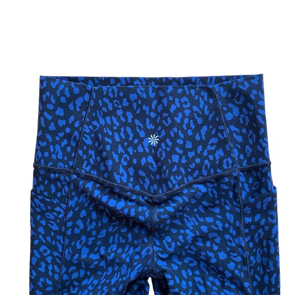 Athleta Salutation Stash Pocket II Leopard Print 7/8 Leggings Performance-XS - Picture 10 of 15